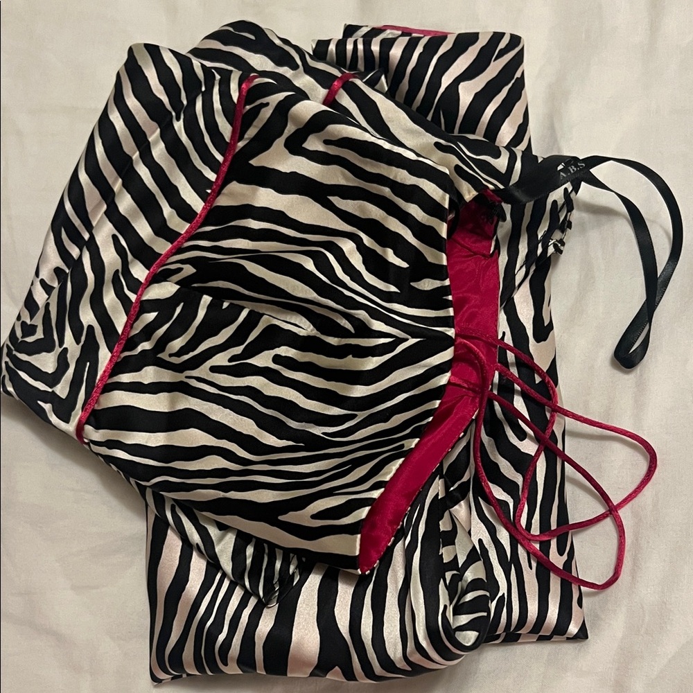 A.B.S. Evening formal elegant silk Zebra-print top + skirt Like New Y2K vintage